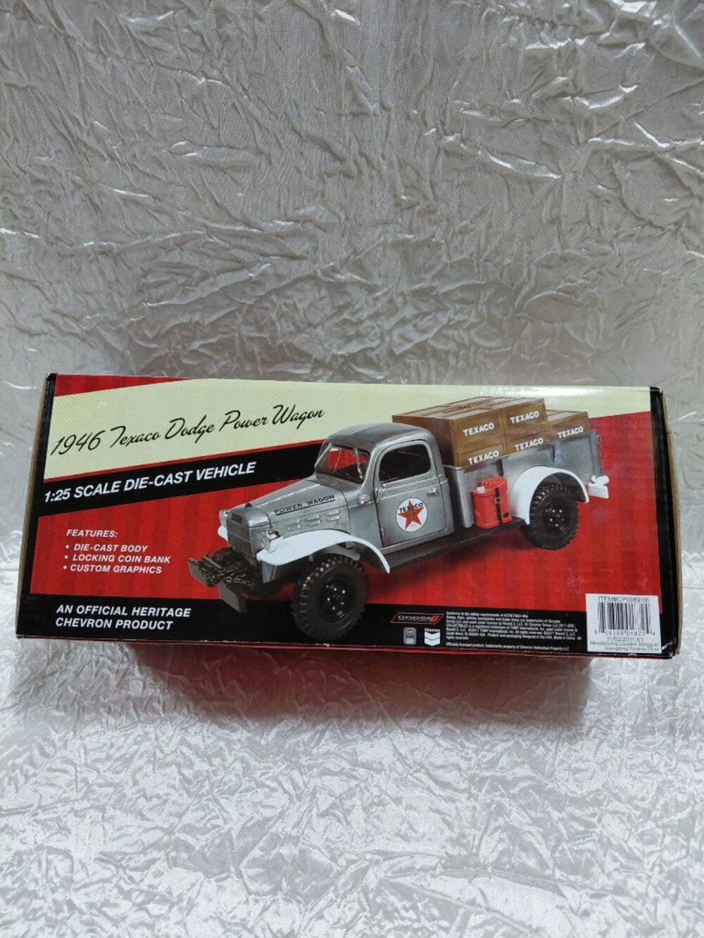 NIB 1946 Texaco Dodge Power Wagon 1:25 Scale Die-Cast Vehicle Brushed Metal